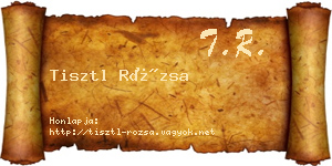 Tisztl Rózsa névjegykártya